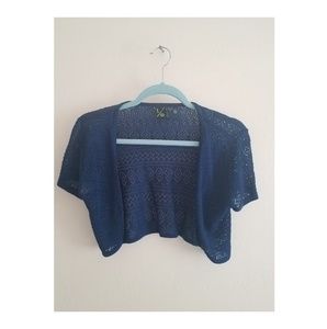 t/o sweater navy blue small cardigan